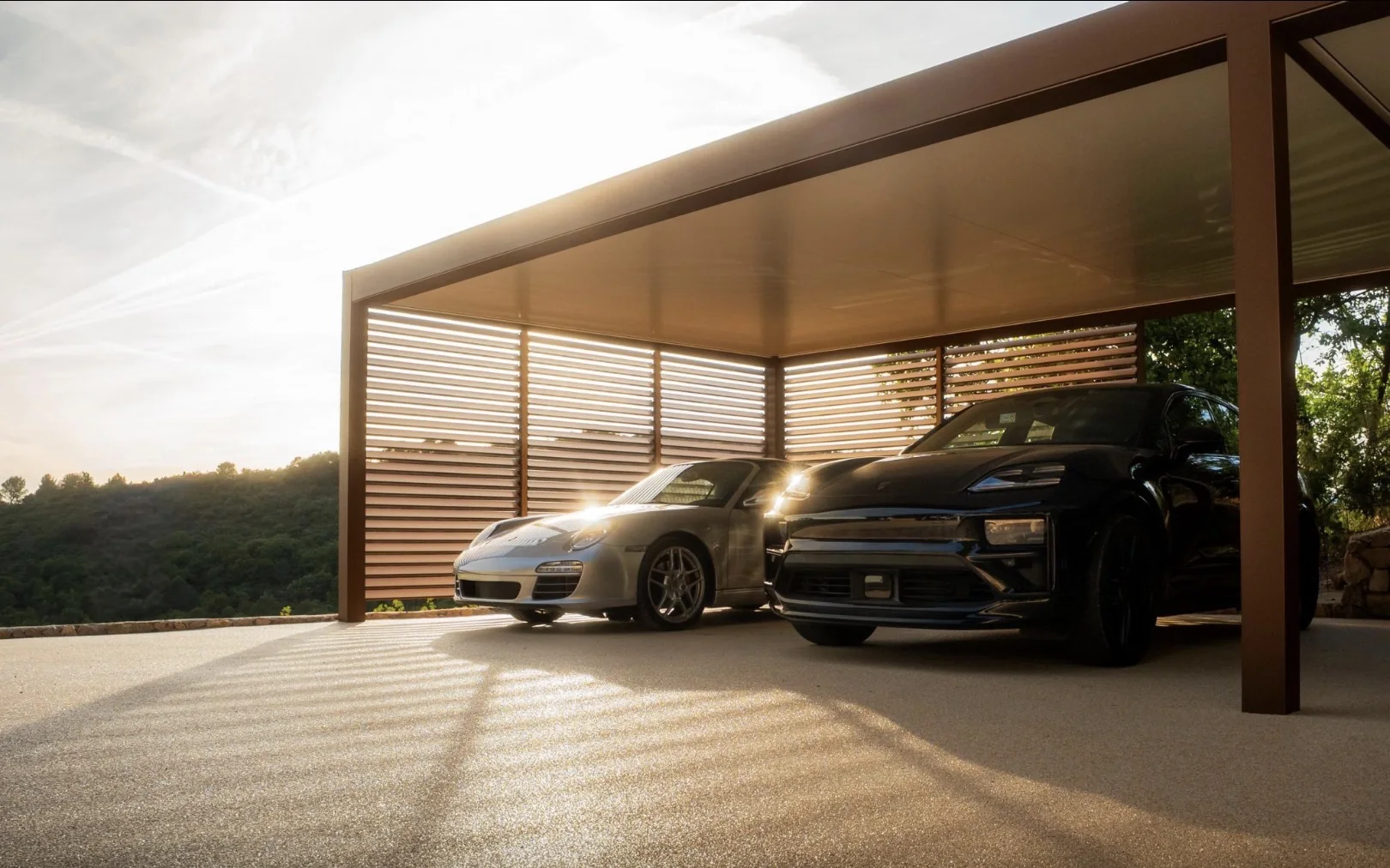 Carport double contemporain